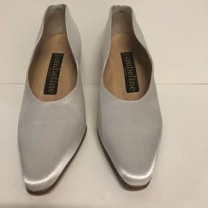 Ombeline Made in Italy White Satin Pump